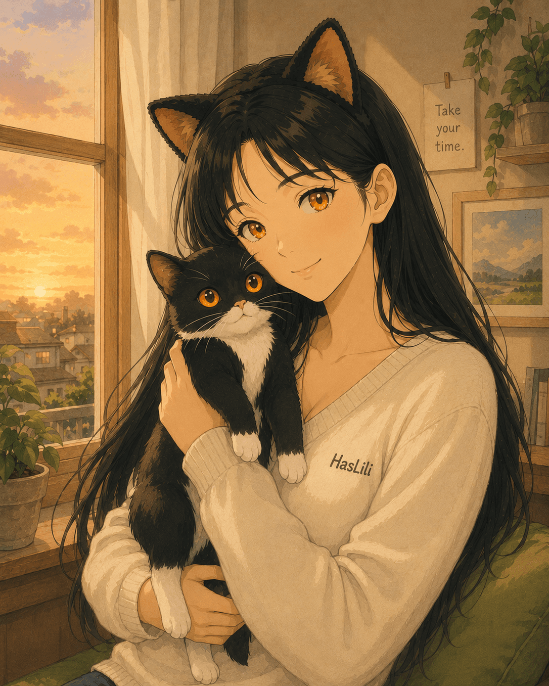 Lili — 戴著貓耳髮飾的少女